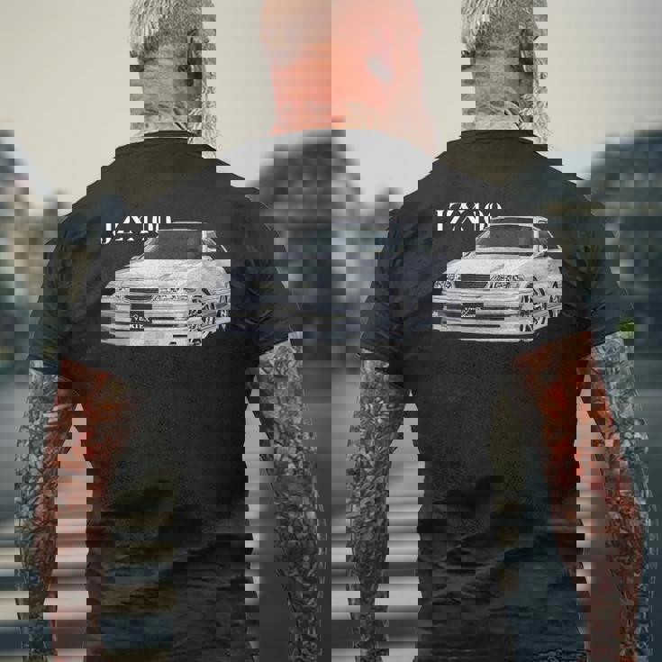 Jdm Car Jzx100 ドリフトツアー セダン 1Jz メンズTシャツ バックプリント 高齢者への贈り物