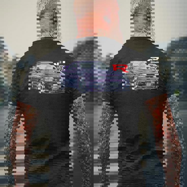 Jdm Car R33-Spec ミッドナイトトラック 400R メンズTシャツ バックプリント 高齢者への贈り物