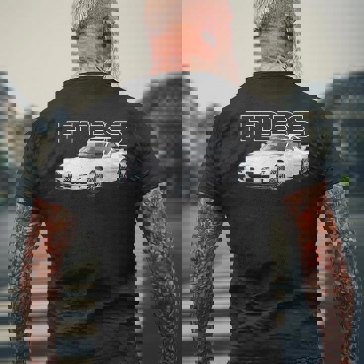 Jdm Fd ロータリーカー ホワイト メンズTシャツ バックプリント 高齢者への贈り物