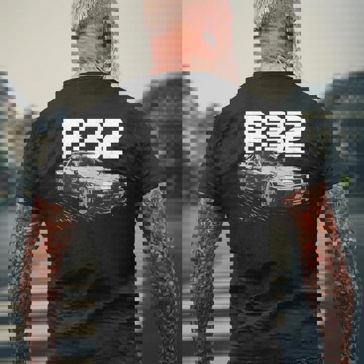 Jdm R32 ドリフトカー メンズTシャツ バックプリント 高齢者への贈り物