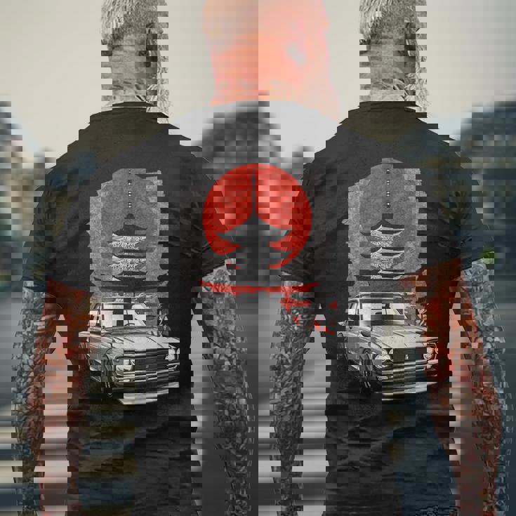 Jdm スカイライン C10 カーチューニングジャパン 神宮ドリフ メンズTシャツ バックプリント 高齢者への贈り物