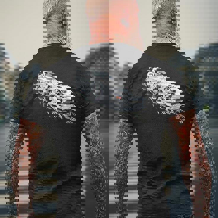 Jdm スープラ ドリフト 自動車 スポーツカー チューニング モータースポーツ メンズTシャツ バックプリント 高齢者への贈り物