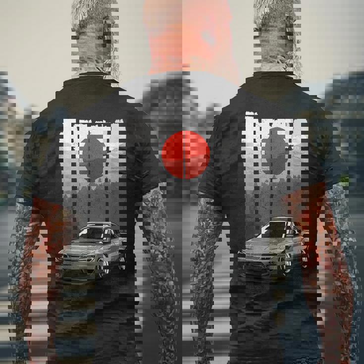 Jdm15 シルビアジャパン ドリフトカー ライジングサンチューニング メンズTシャツ バックプリント 高齢者への贈り物