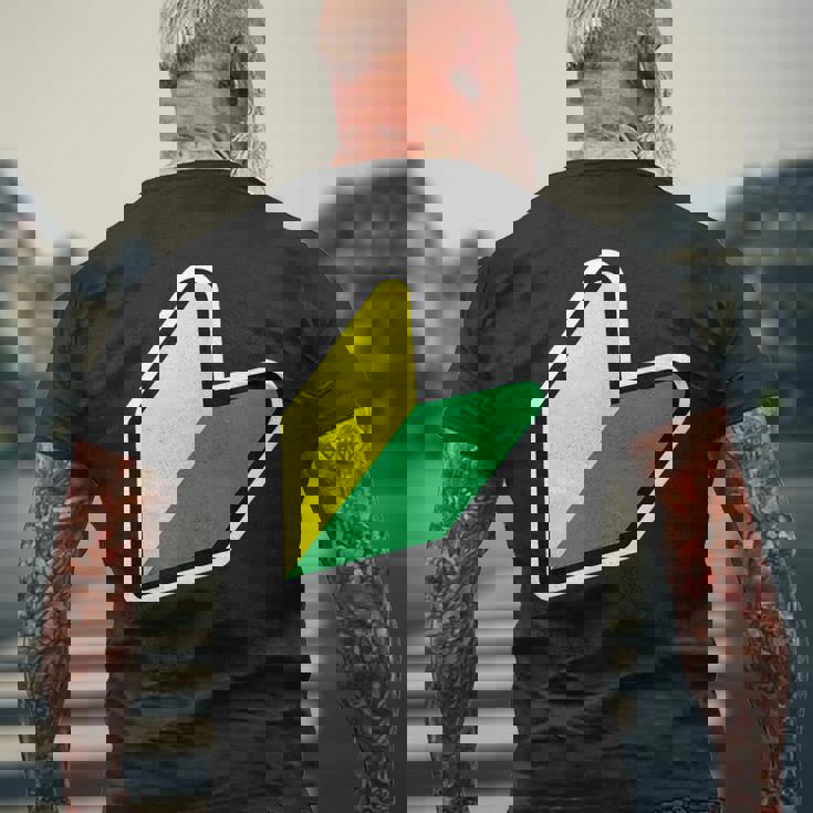 Jdm：Jdmマークビギナードライバー若葉商信社シンボル メンズTシャツ バックプリント 高齢者への贈り物