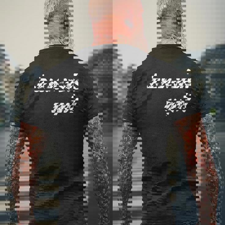 Je Neais Quoi おもしろフランス語引用句 フランス好き。 メンズTシャツ バックプリント 高齢者への贈り物