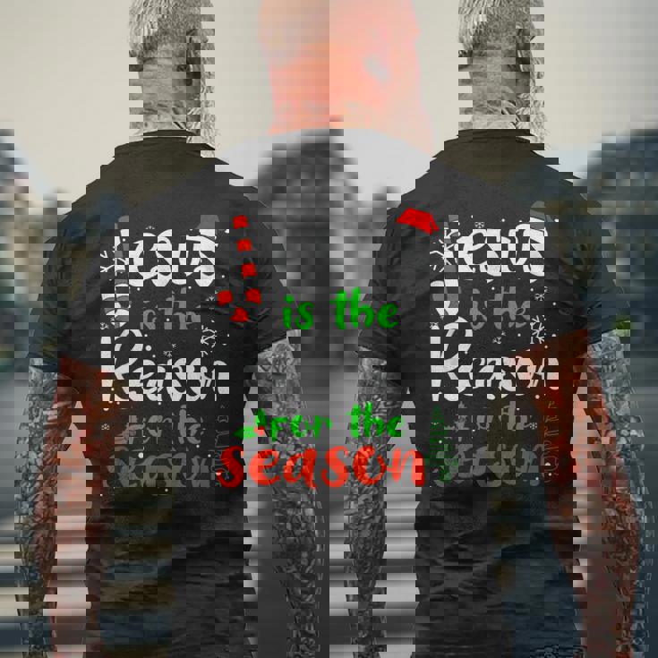 Jesus Is The Reason For Theeason クリスマス 神の信仰 メンズTシャツ バックプリント 高齢者への贈り物