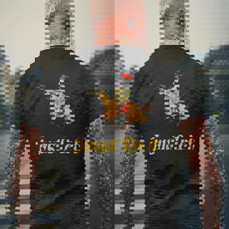 Jousting Joust Do It 中世の騎士tシャツ メンズTシャツ バックプリント 高齢者への贈り物