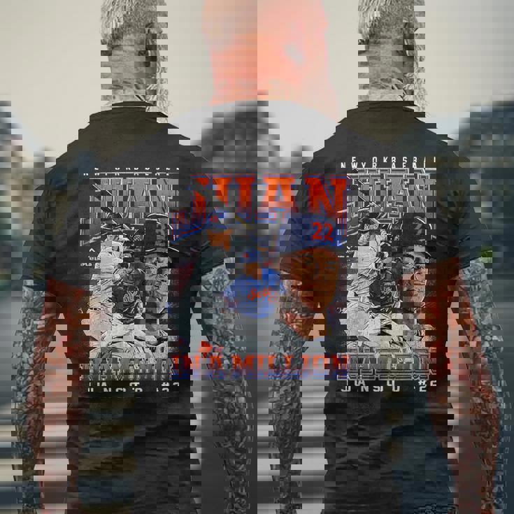 Juan In A Million Juanoto New York Baseball Mlbpa メンズTシャツ バックプリント 高齢者への贈り物