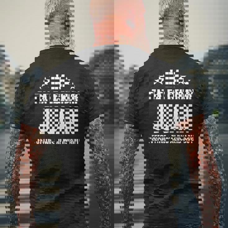 Juan 個人名 I'm That Legendary Juan Juan メンズTシャツ バックプリント 高齢者への贈り物