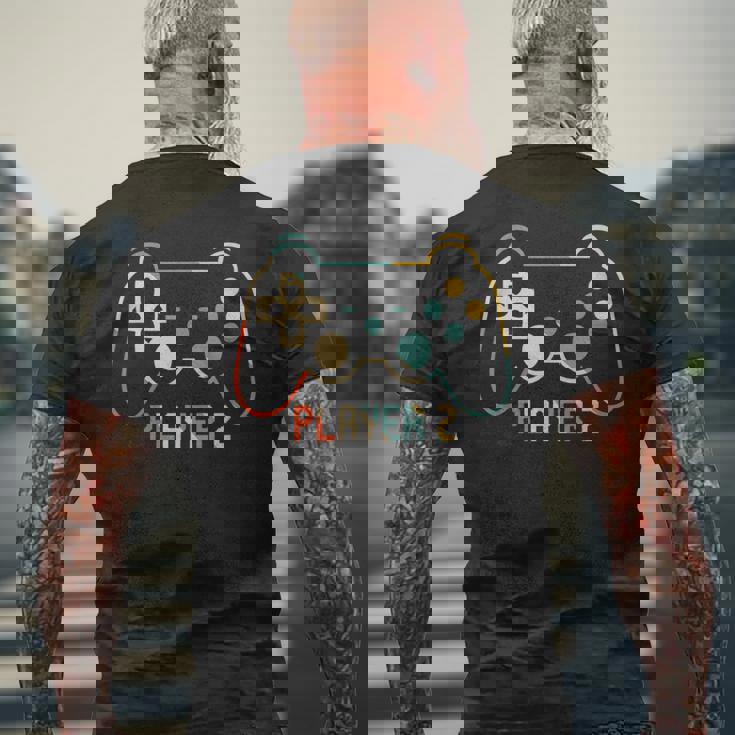 Jugador 1 Jugador 2 Pareja De Juegos A Juego Camiseta Hombre Estampado Espalda Regalos para ancianos