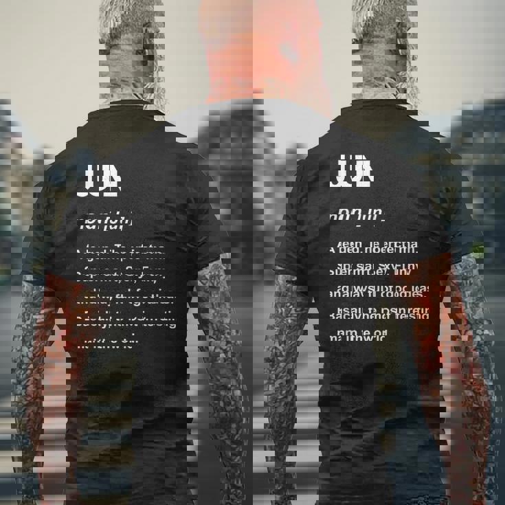 Jun 淳 メンズTシャツ バックプリント 高齢者への贈り物