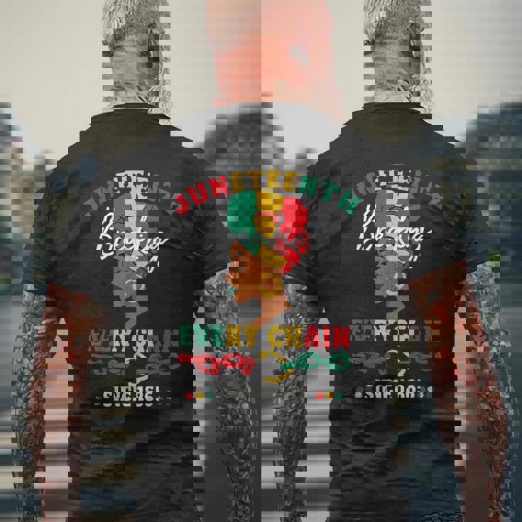 Junenth Breaking Every Chainince 1865 レディース メンズ メンズTシャツ バックプリント 高齢者への贈り物
