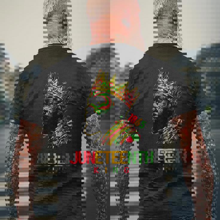 Junenth King Junenth シャツ メンズ ブラック メンズ メンズTシャツ バックプリント 高齢者への贈り物