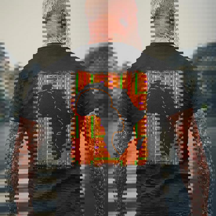 Junenth History Freedom アフリカ地図 ケンテ女王 メンズTシャツ バックプリント 高齢者への贈り物