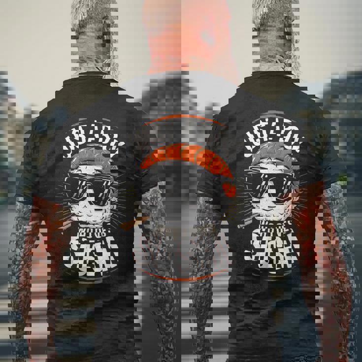 Just A Boy Who Lovesushis ushi Lover キッズ ボーイズ ティーン メンズTシャツ バックプリント 高齢者への贈り物