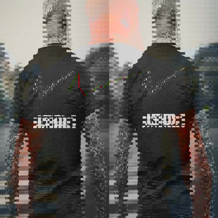 Just Hodl It、クリプトシャツ、暗号通貨、ビットコイン、ドッジ メンズTシャツ バックプリント 高齢者への贈り物