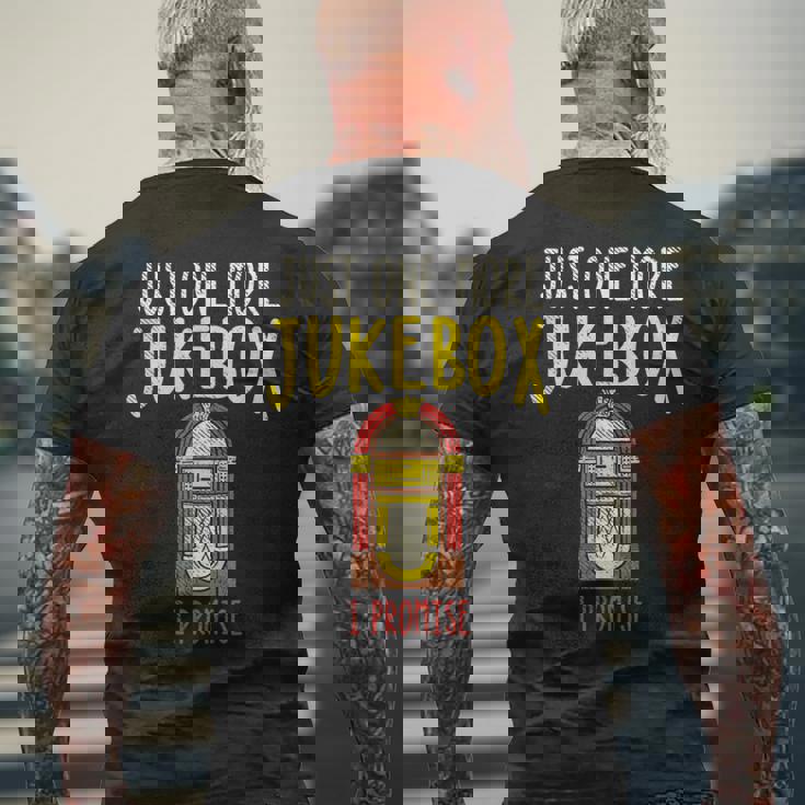 Just One More ジュークボックス I Promise メンズTシャツ バックプリント 高齢者への贈り物