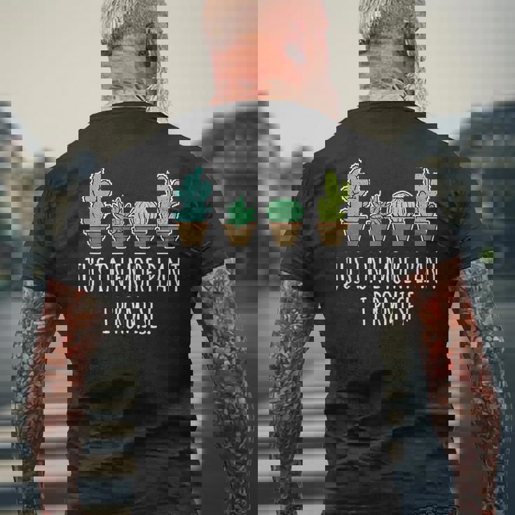 Just One More 植物 多肉植物 サボテン愛好家 メンズTシャツ バックプリント 高齢者への贈り物