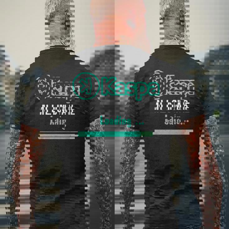 Kaspa 暗号通貨ミリオネア ローディング デジタルブルラン Kaspa Miner メンズTシャツ バックプリント 高齢者への贈り物