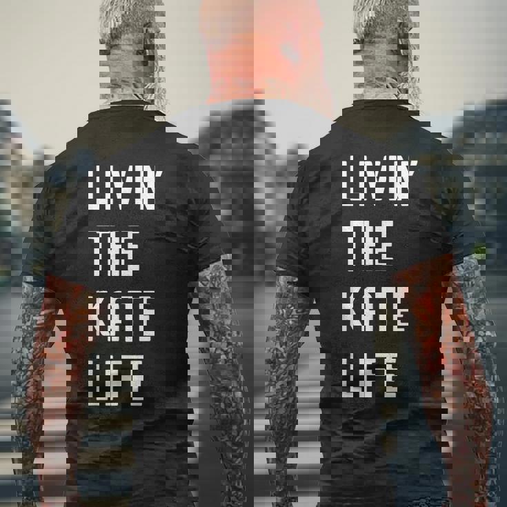 Kate の人生を生きている Kate メンズTシャツ バックプリント 高齢者への贈り物