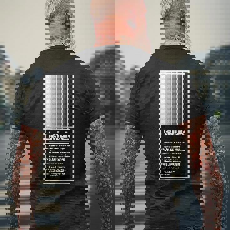 Kenko 写真用語「ラチチュード」［前面デザイン］ メンズTシャツ バックプリント 高齢者への贈り物