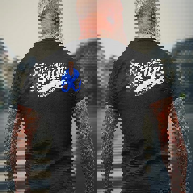 Kimura I Like Holding Hands ブラジリアン柔術 メンズ メンズTシャツ バックプリント 高齢者への贈り物