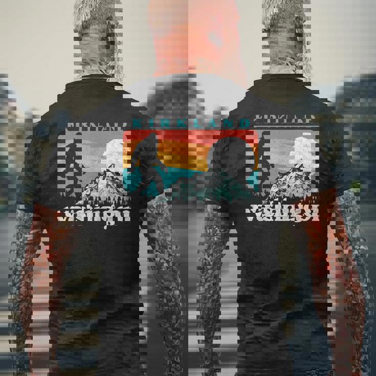 Kirkland Washington Retro 80S Bigfoot メンズTシャツ バックプリント 高齢者への贈り物