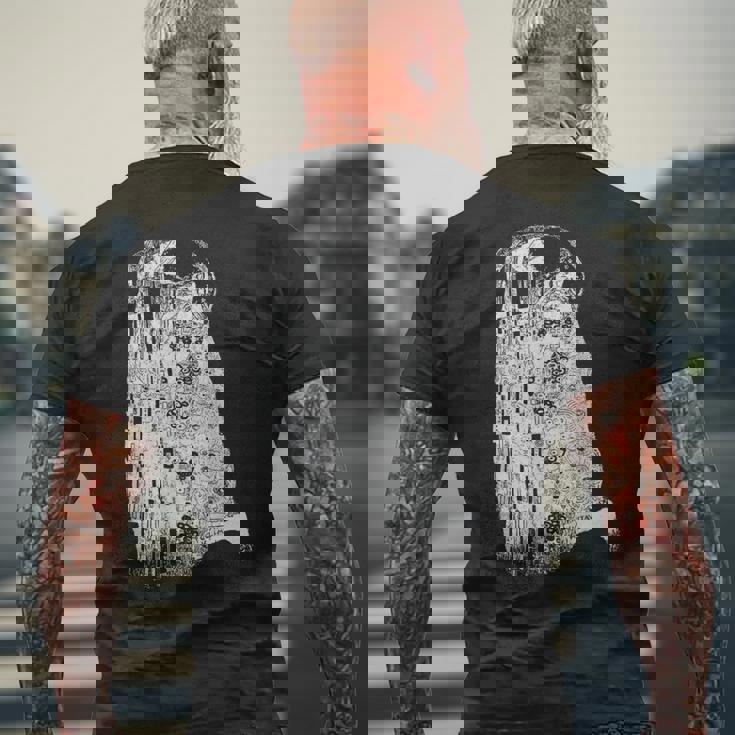 The Kiss グスタフ・クリムト クラシック アールヌーボー グラフィック Freedom メンズTシャツ バックプリント 高齢者への贈り物