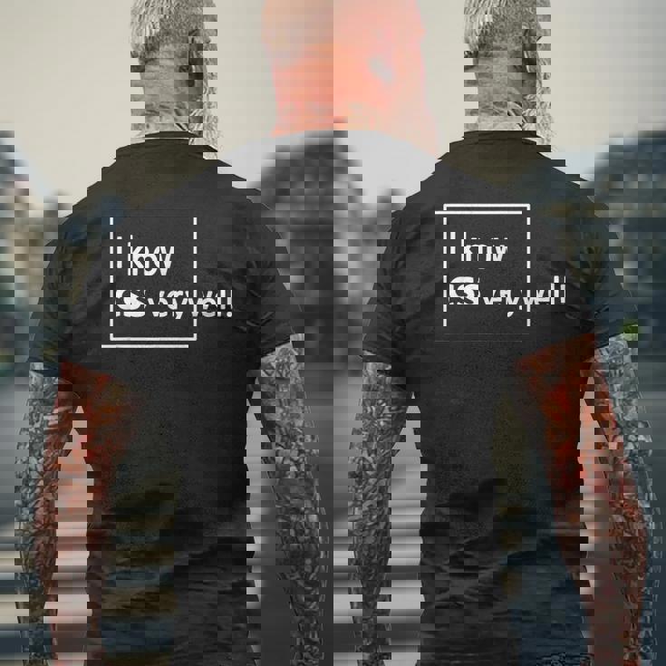 I Know Cssery Well 面白いプログラマー メンズTシャツ バックプリント 高齢者への贈り物