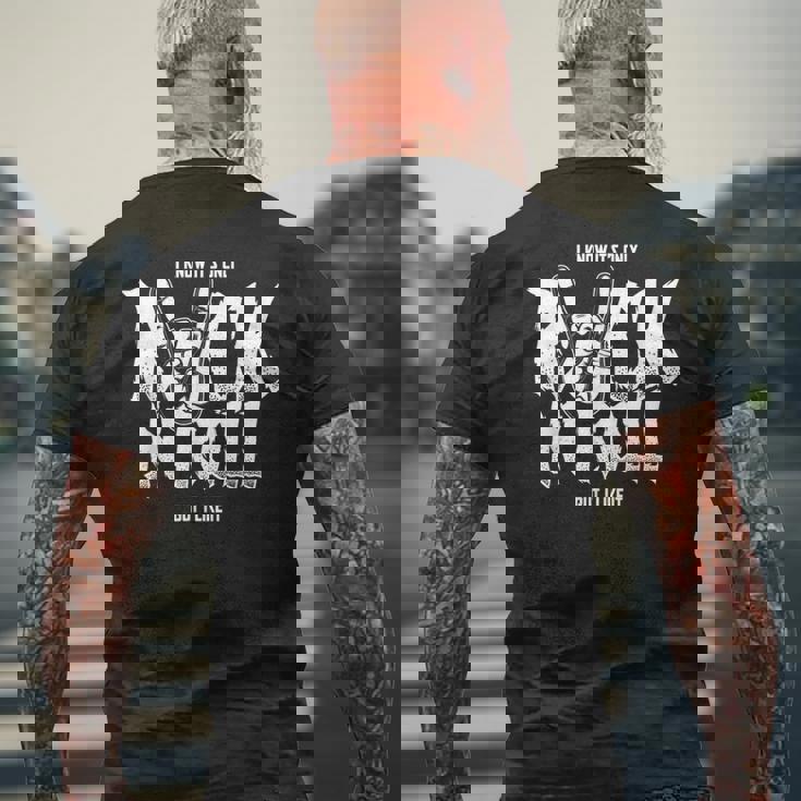 I Know It´S Only Rock N Roll But I Like It メンズTシャツ バックプリント 高齢者への贈り物