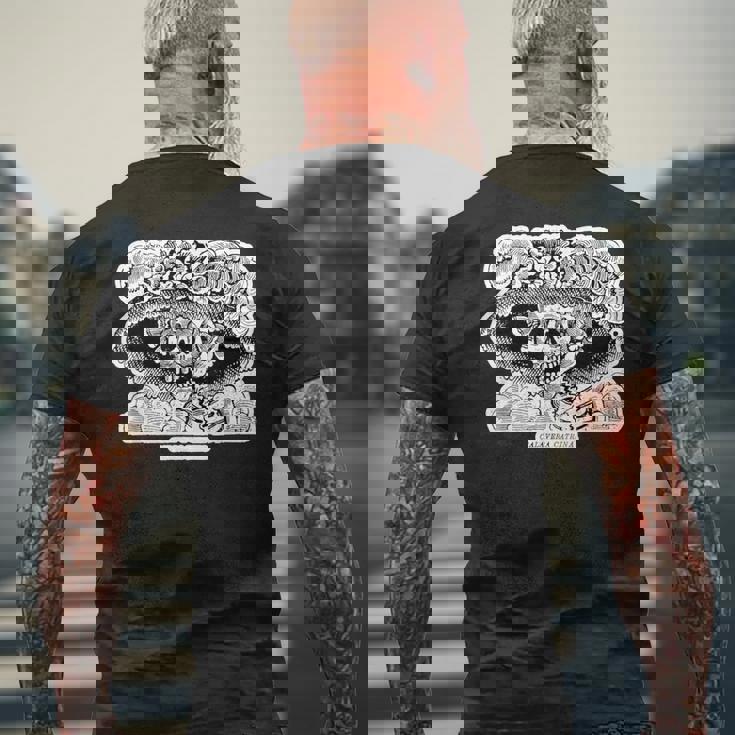 La Calavera カトリーナ ホセ・グアダルーペ・ポサダ作 メンズTシャツ バックプリント 高齢者への贈り物