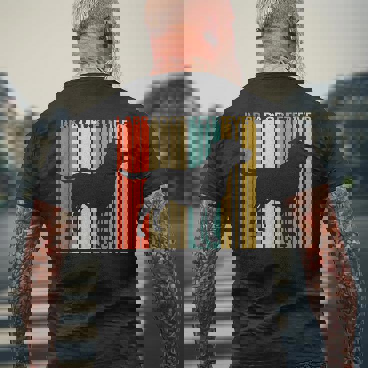 Labrador Retriever ラブラドール・レトリバー メンズTシャツ バックプリント 高齢者への贈り物