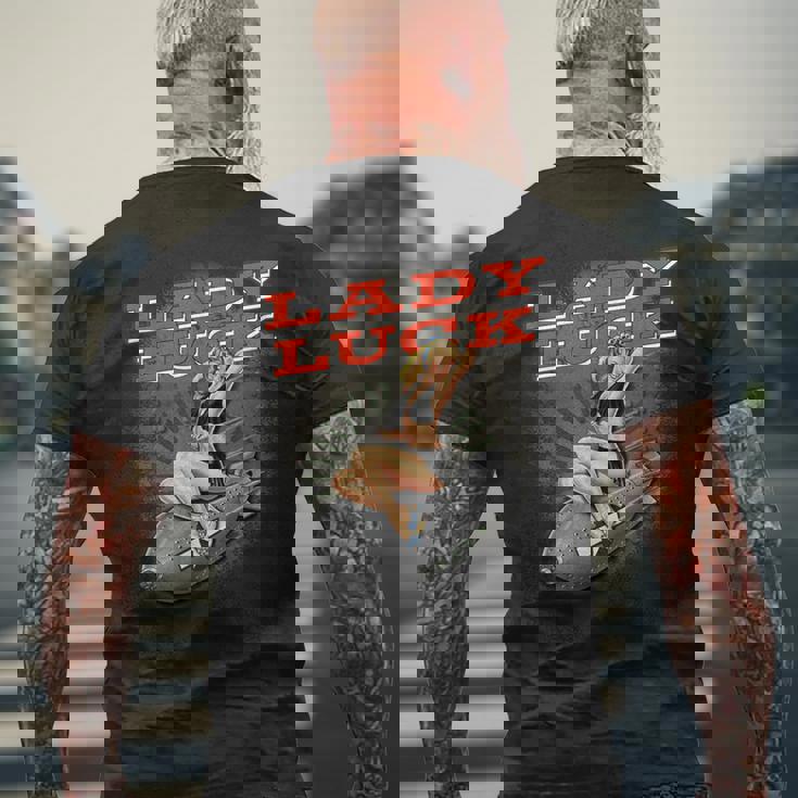 Lady Luckuper Nice Bomber ノーズアートtシャツ メンズTシャツ バックプリント 高齢者への贈り物