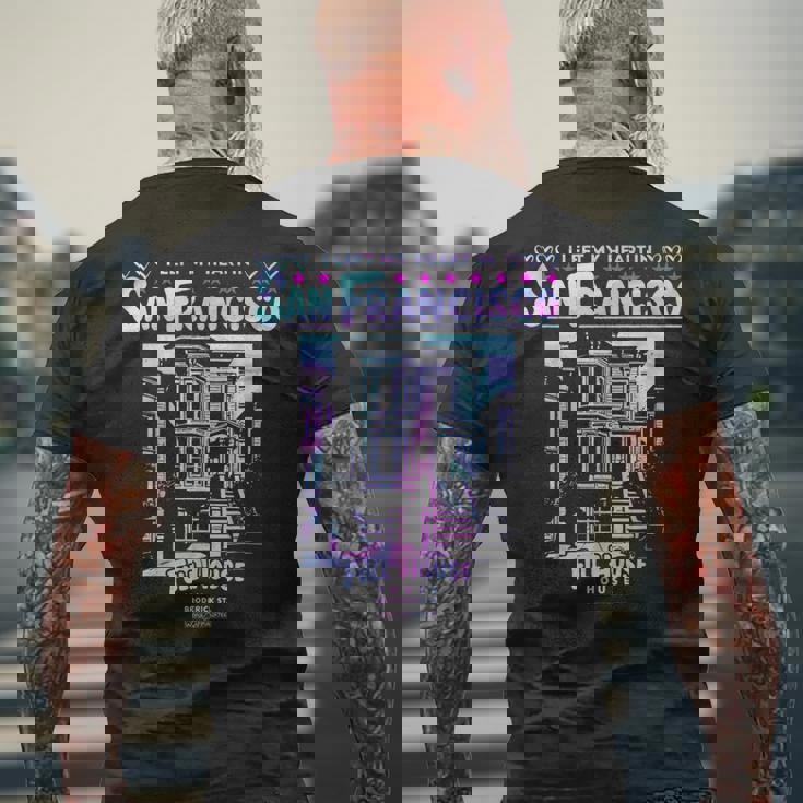 I Left My Heart Inan Francisco Full House メンズTシャツ バックプリント 高齢者への贈り物