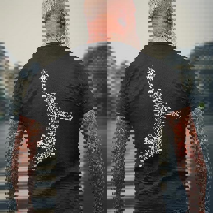 The Legend Basketballlam Dunk For The Basketball Lovers メンズTシャツ バックプリント 高齢者への贈り物