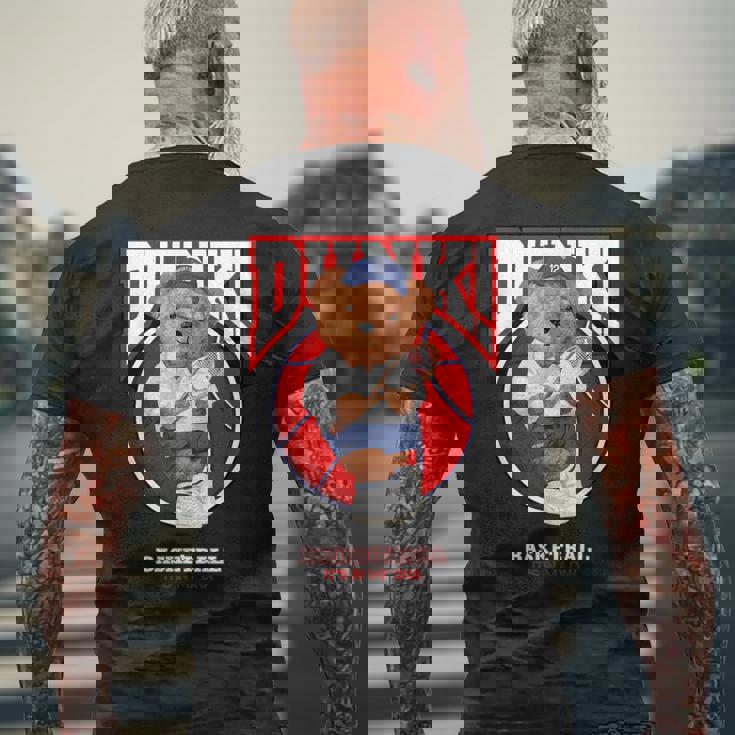 The Legend Teddy Bear Basketballlam Dunk Cool Basketball メンズTシャツ バックプリント 高齢者への贈り物