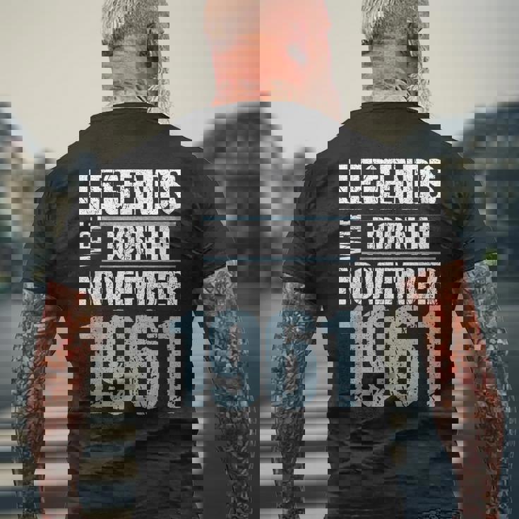 Legends Were Born In November 1961 誕生日 メンズTシャツ バックプリント 高齢者への贈り物