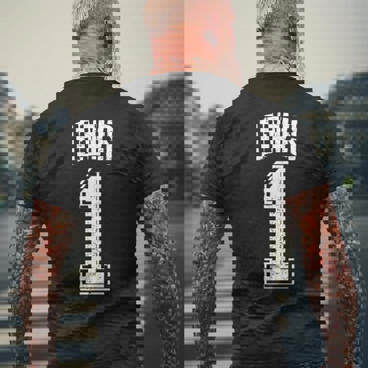 Lewisサポーター番号 1番の大ファン 長袖tシャツ メンズTシャツ バックプリント 高齢者への贈り物