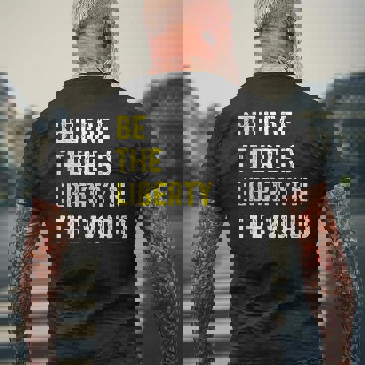 Be The Liberty Libertarian Activist Anarchy Ancap Minarchist メンズTシャツ バックプリント 高齢者への贈り物