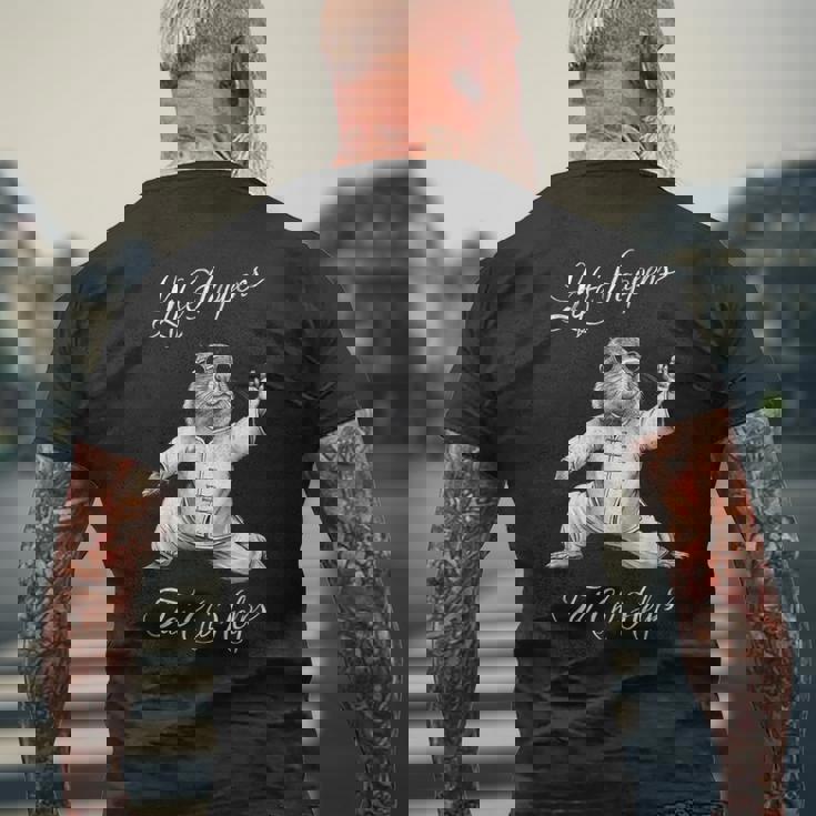Life Happens 太極拳は面白い陰陽太極拳マーモットを助ける メンズTシャツ バックプリント 高齢者への贈り物