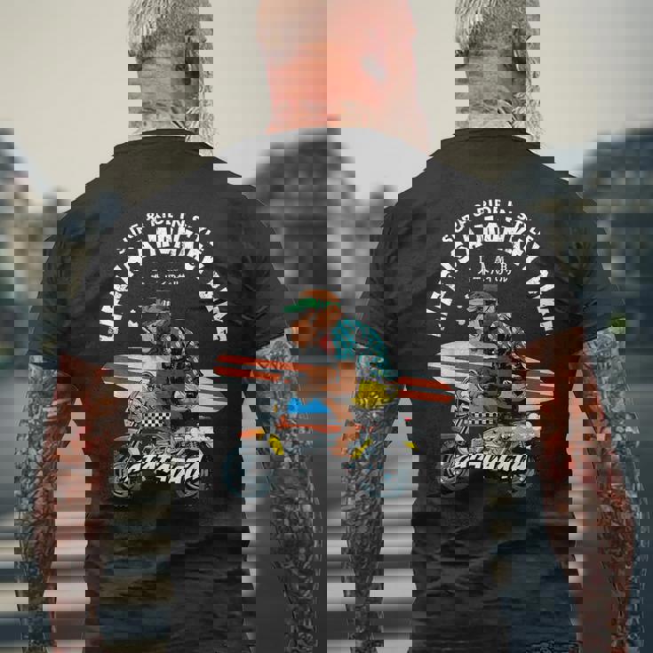 Life Is A Monkey バイク サーフィン 猿版 メンズTシャツ バックプリント 高齢者への贈り物