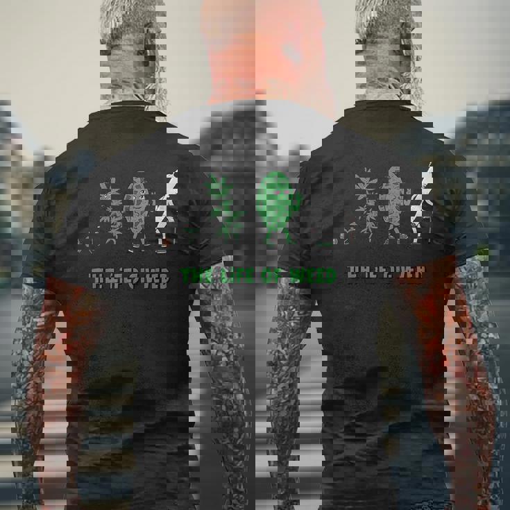 Life Of Weed マリファナ 大麻の引用句 メンズTシャツ バックプリント 高齢者への贈り物