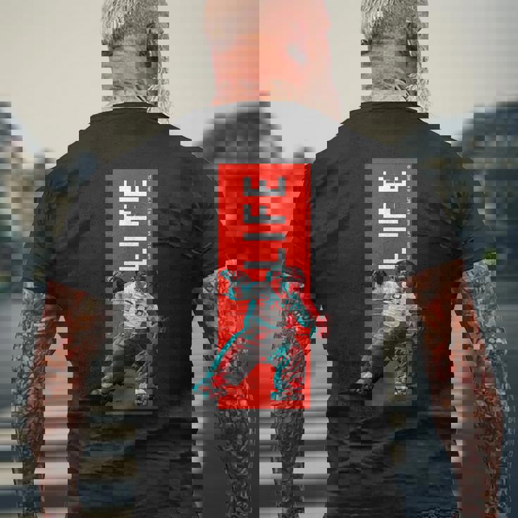 Life Picture Collection チンパンジー（3） メンズTシャツ バックプリント 高齢者への贈り物