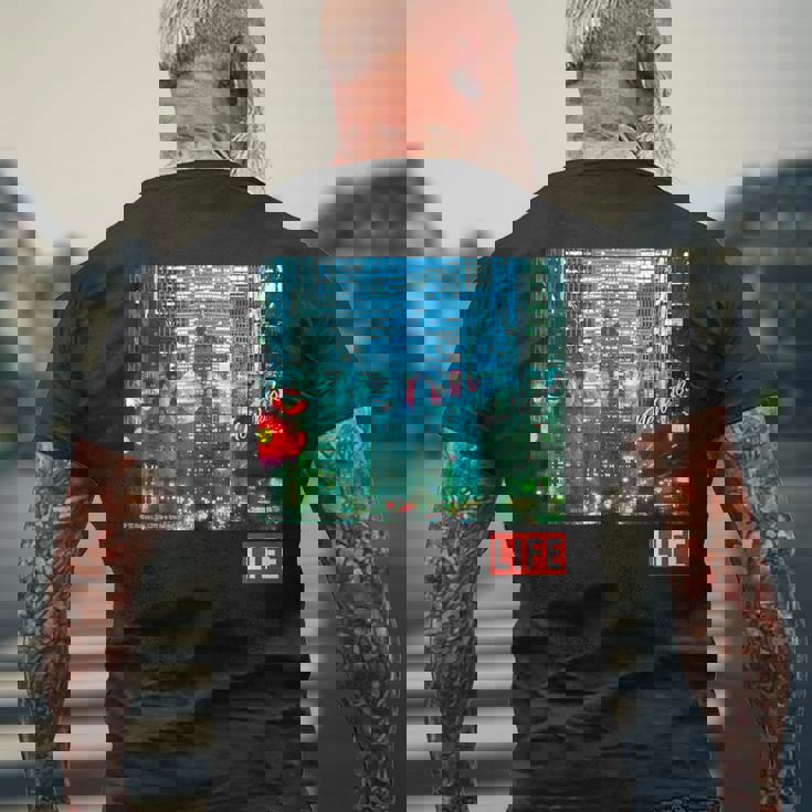 Life Picture Collection トラベル1 Evening ／ New York メンズTシャツ バックプリント 高齢者への贈り物