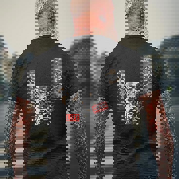 Life Picture Collection トラベル（7） 飛行機 ／ 空の旅 ／ スチュワーデス ／ 旅行者 メンズTシャツ バックプリント 高齢者への贈り物