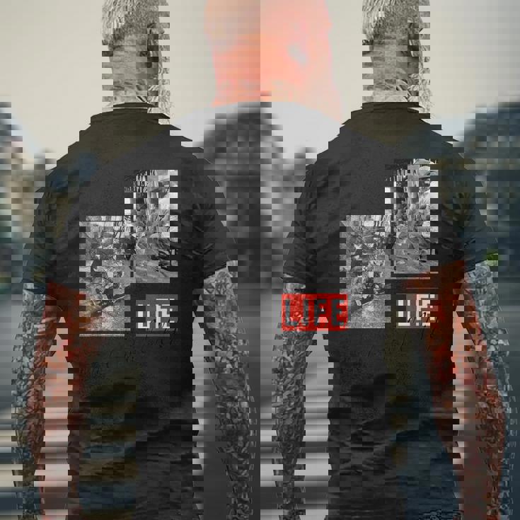 Life Picture Collection 猫（2） メンズTシャツ バックプリント 高齢者への贈り物