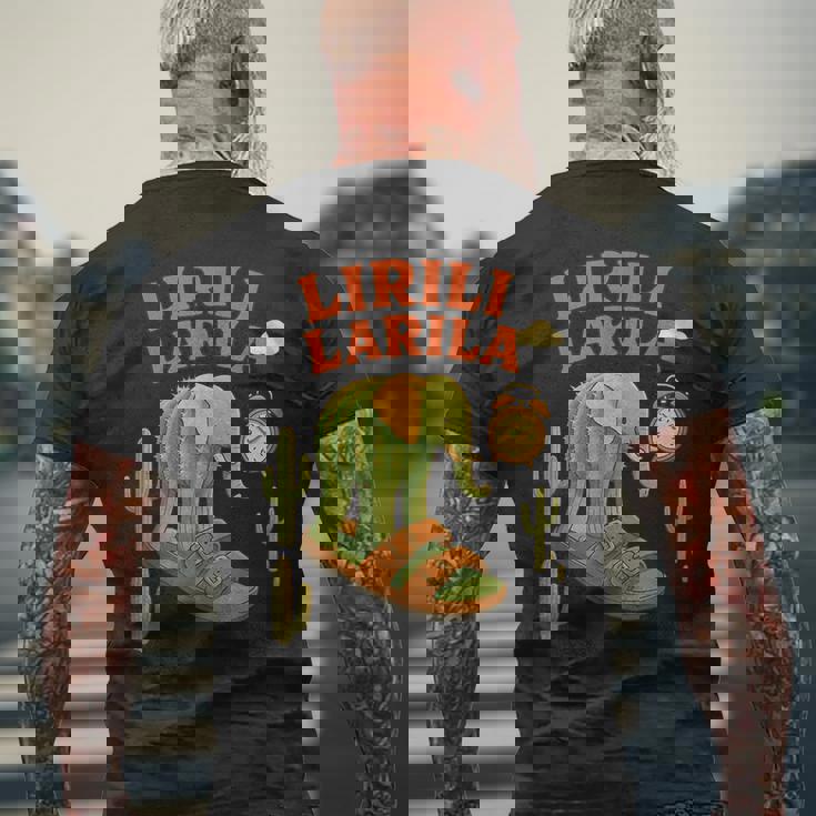 Lirili Larila イタリアのブレインロットミーム メンズTシャツ バックプリント 高齢者への贈り物