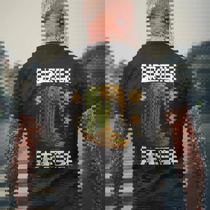 Lirili Larila 象 砂漠 面白い ミーム イタリアン ブレイン ロット メンズTシャツ バックプリント 高齢者への贈り物