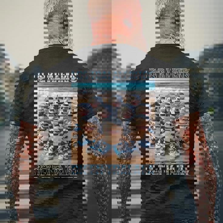 Los Traleritos Dicen Tralala イタリアンブレインロットミーム メンズTシャツ バックプリント 高齢者への贈り物