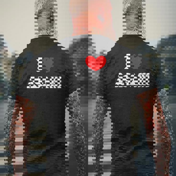 I Love Asahi 私は愛する Asahi メンズTシャツ バックプリント 高齢者への贈り物